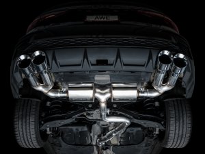 Audi S3 Performance Exhaust - AWE Tuning - Cat-Back Touring with 180 Technology® - Chrome Silver - `22-`24